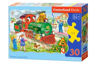 B-03433 Green Locomotive