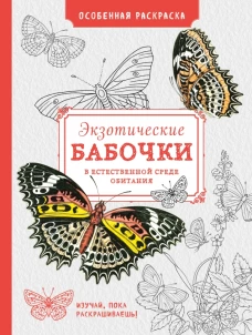 Особенная раскраска Экзотические бабочки